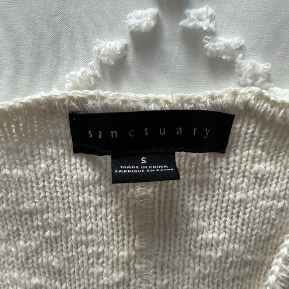 Sanctuary Cream Knit Scoop Neck Sweater - Picture 2 of 3